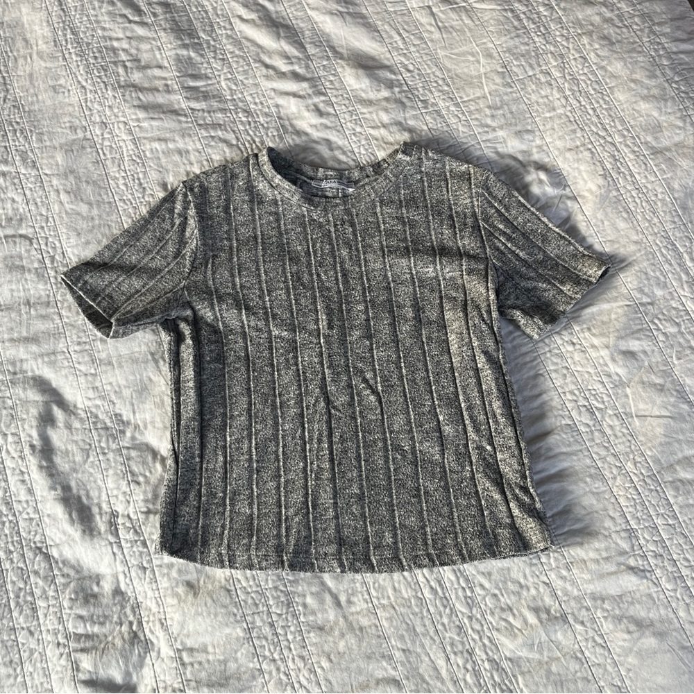 Zara Knit Ribbed Tee